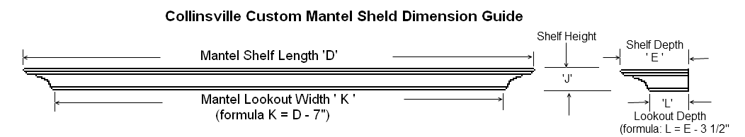 Collinsville Custom Shelf Dimension Guide