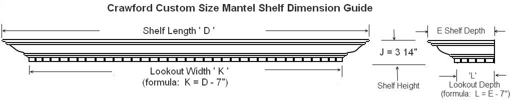 Mantel Shelf Specification Guide - Crawford Custom