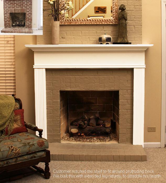 Facing and hearth the same width | Fireplace Mantel Options