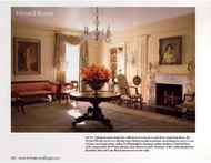 Magazine picture showing an installed marble mantel.