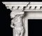 Always with strength, Hercules carries the weight of the mantel shelf, and the fireplace is beautifully framed