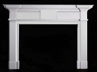 An option for this English Mantel is to have the inserts in the same white limestone, with or without the cherub appliques