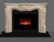 Our 105 Orleans marble mantel in the style of Louis XV, shown with Modern Flames AL40CLX electric fireplace and absolute black granite facing