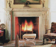Renaissance Italian Marble Mantel was featured in a home remodel