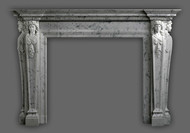 A marble mantel inspired by the Italian Renaissance