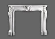 This beautiful Marble Mantel is a fine representation of Louis XIV styling. Italian Bianco