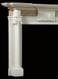 This Marble Mantel has some Greek Revival design elements