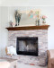Brick Pocket style Mantel Shelf.  Fits just over the top of a brick or stone ledge, nesting nicely, capping your facing!