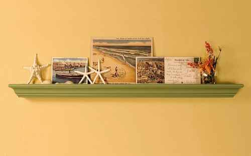 Simple yet attractive mantel shelf. Available only in a paintable wood, only in 72" length x 7 1/8" depth