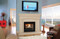 Sandstone mantel, has a beige, limestone look and texture.  Optional Hearth.  Sandstone