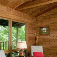 Rustic Western Red Cedar paneling - for a cozy cabin with a rustic luxe design