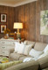 Vintage Weathered Cedar rustic paneling featured in a shabby chic family room remodel project