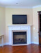 A satisfied customer submitted this photo of a mantel in a corner fireplace