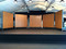 The Highland Oak library paneling was used to create a movable stage band shell backdrop for musicians on Shelter Island