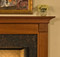 Detailed clean lines are a contributing factor to the beauty of the Florence custom fireplace mantel.