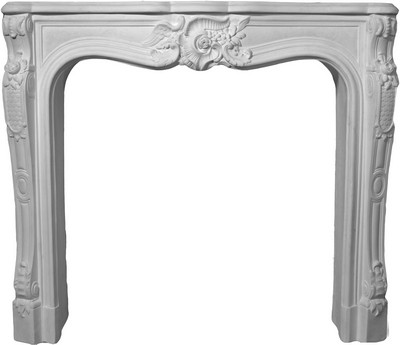 With a French design and styling details, our small, cast plaster fireplace mantel is perfect for a real fireplace, or to create the effect of one as a decorating idea