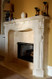 Cast Mantel with faux travertine finish by contractor