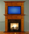 Order two mantels, one for use on top of the other as an over-mantel to frame a television, mirror or work of art.