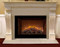 Travertina Stone Mantel and flat surround facing panels, shown with Modern Flames HF42 Electric Fireplace insert.  Call 866-983-3267 for details or a quote!