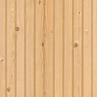 Rustic Pine 2" beaded paneling in 4 x 8 sheets. Knotty, and a Rustic Luxe look
