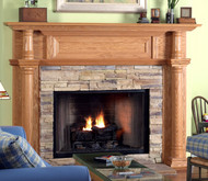 The Chapman custom fireplace mantel is available in six wood type options and several color options. Send us your dimensions today to receive your personalized fireplace mantel quote!