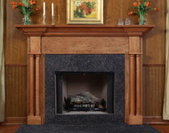 Princeville Traditional Fireplace Mantel with Vermillion Brown Granite