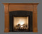 The Hanford Fireplace Mantel, complete with an arch and distinctive recessed panels