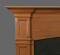 Recessed Panel details and an arch mark the exquisite Hanford Fireplace Mantel