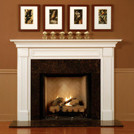 Fluted Legs and Picture Frame Molding in the Header mark the Lewisburg fireplace mantel.  Traditional styling and clean lines.