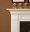 A great image of the fluted legs and picture frame molding used on this traditional fireplace mantel.
