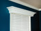 Enhance the beauty of your rooms today with the Ashland window cornice. Painted white, or in a choice of hardwoods that can be stained.