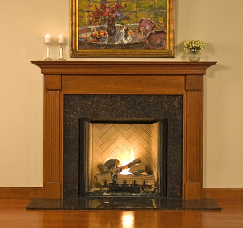 The Florence custom fireplace will compliment any room or office.