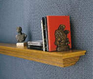 Representative of the Collinsville Mantel Shelf style.  The shelf on sale is Mahogany wood, stained with our Cinnamon Finish