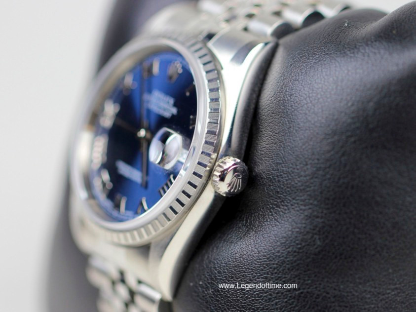 rolex datejust roman numerals blue dial