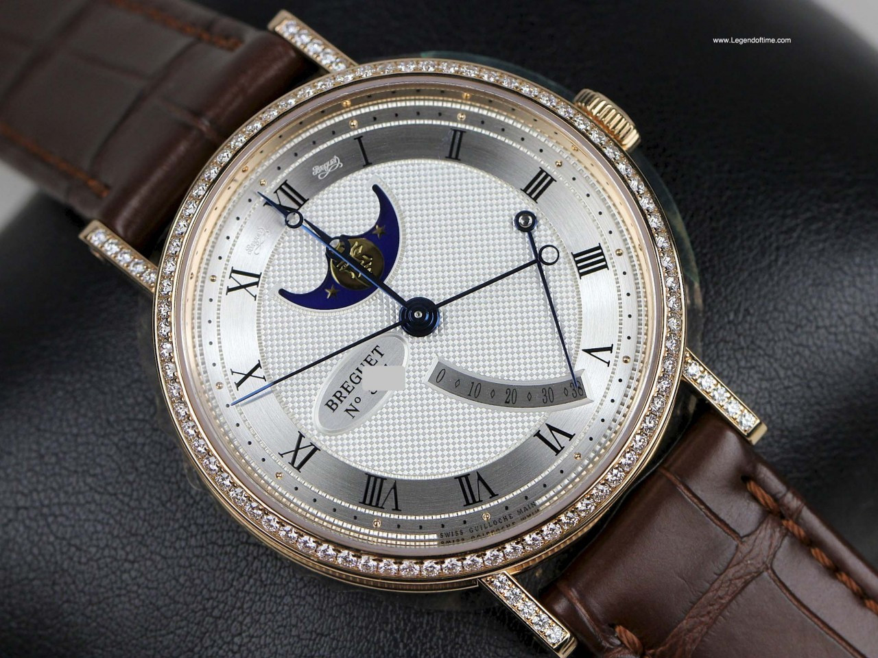 Breguet Watch Classique Ladies Moon Phases 18K Rose Gold Diamonds Ref