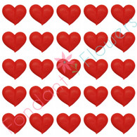 Royal Icing Red Hearts (24 per box)