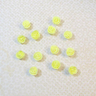 .5" Mini Classic Royal Icing Rose - Pastel Yellow (40 per box)