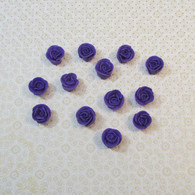 .5" Mini Classic Royal Icing Rose -  Purple (40 per box)