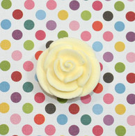1" Small Classic Royal Icing Rose - Ivory (10 per box)