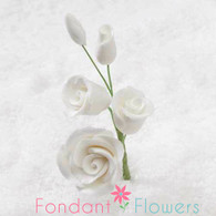 2-1/2" Rose Filler - Mini - White (Sold Individually)