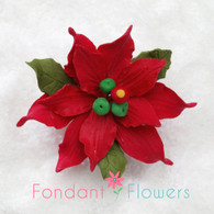 2.5" Poinsettia - Small - Red (Sold Individually)