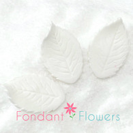 1.25" Rose Leaves - Small - White (10 per box)