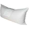 White Goose Down Feather Body Pillow, Medium-firm-filled