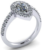 Oval Halo Engagement Ring 