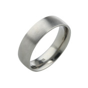 Titanium 6mm Court Ring with Flat Sides 