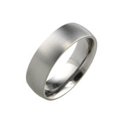 Titanium 7mm Court Ring with Flat Sides