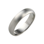 Titanium 5mm D Shape Ring with Flat Sides 