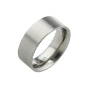 Titanium 8mm Flat Top Court Ring with Flat Sides 