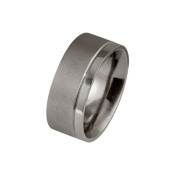 Titanium 8mm Ring Two Thirds and One Third Polished Design 