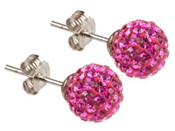 Shamballa Czech Crystal Ball Earrings